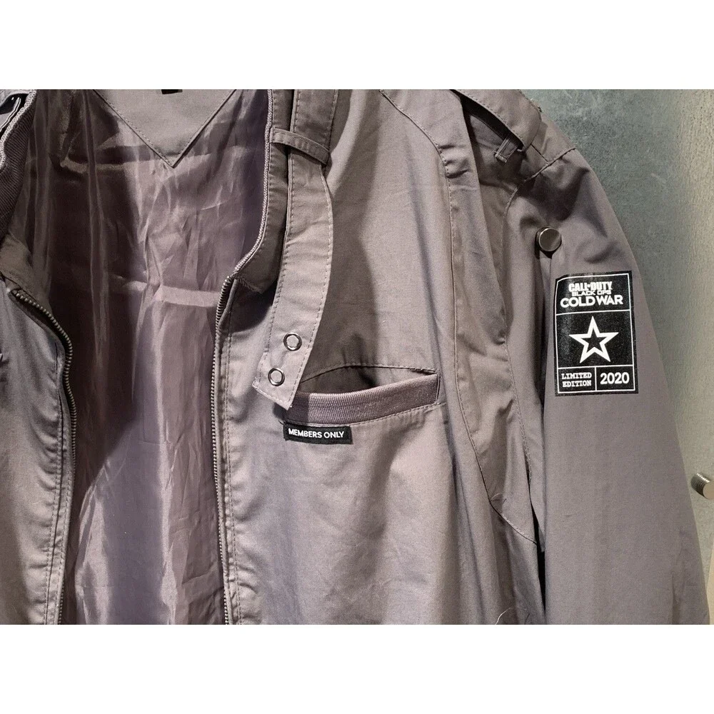 Call Of Duty Black Ops Cold War 2020 Limited Edition Members Only Jacket XL Gray - Picture 8 of 16